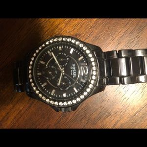 Black Fossil watch